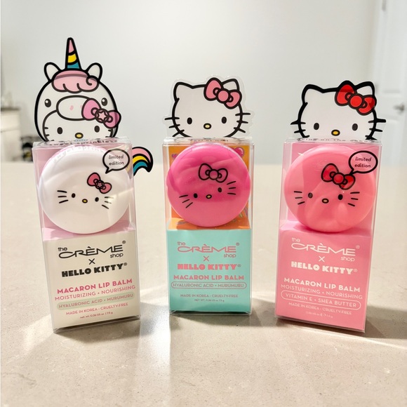 The Creme Shop Other - Hello Kitty Macaron Lip Balm Set of 3 The Crème Shop Sweet Sprinkles